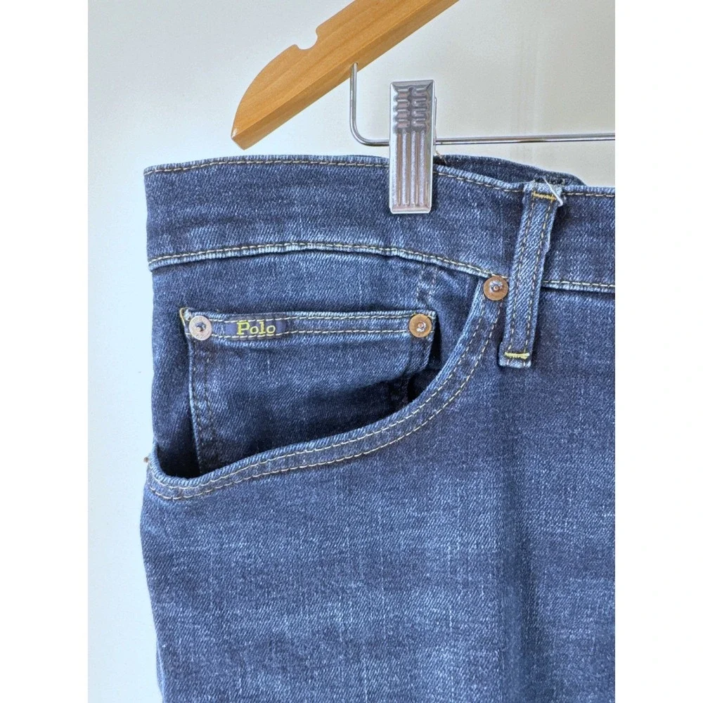 Polo Ralph Lauren Jeans Mens‎ 42x34 Blue Hampton Relaxed Straight Denim Pants
